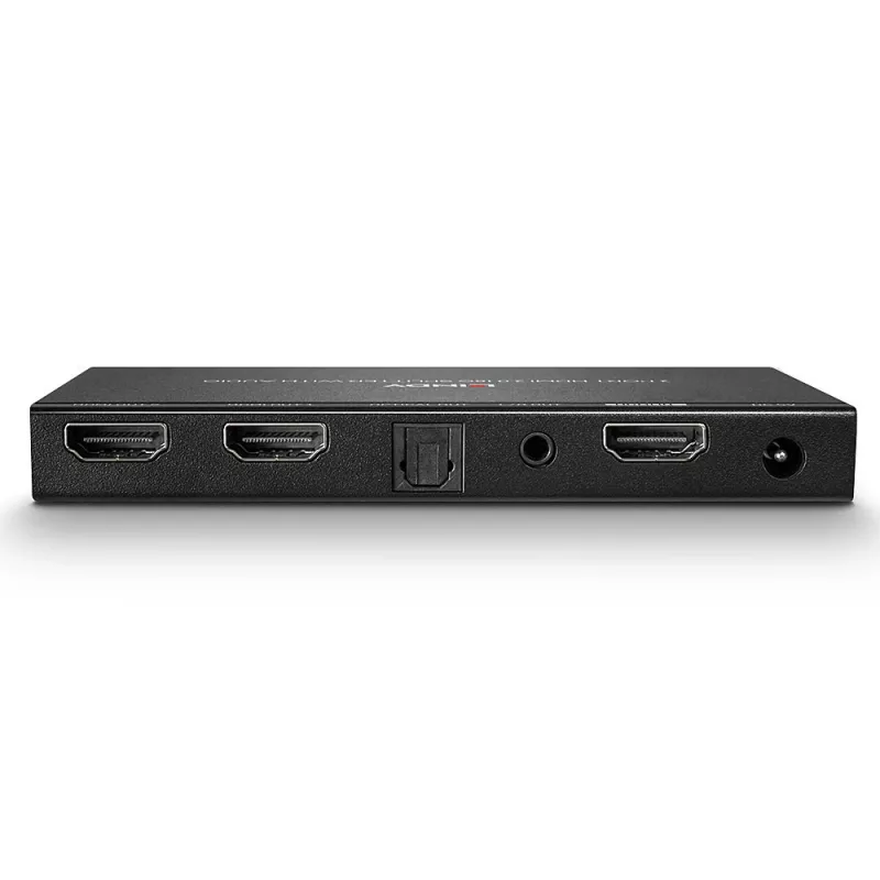 HDMI Splitter Lindy 2 Port HDMI 18G Splitter z dźwiękiem i downscalingiem