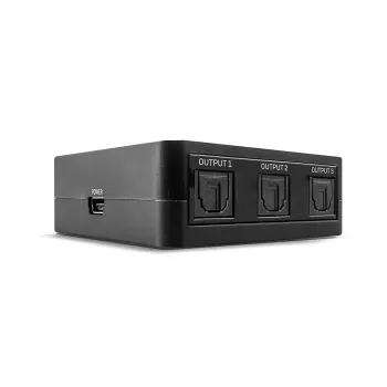 Lindy 3-portowy rozdzielacz audio optyczny (TosLink), czarny, 1x TosLink, 3x TosLink, męski, męski, CE, FCC, REACH
