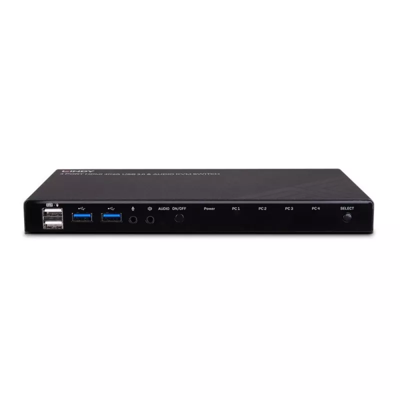 Lindy 4 Port HDMI 4K60, USB 3.0 i Audio KVM Switch