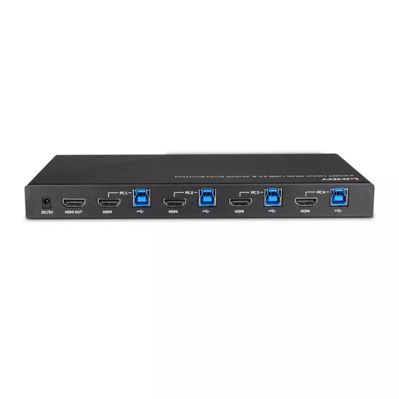 Lindy 4 Port HDMI 4K60, USB 3.0 i Audio KVM Switch