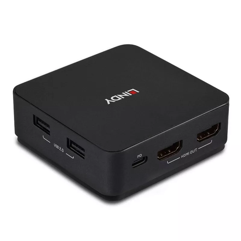 Lindy 2 Port Type C, Dual HDMI 4K60 KVM Switch