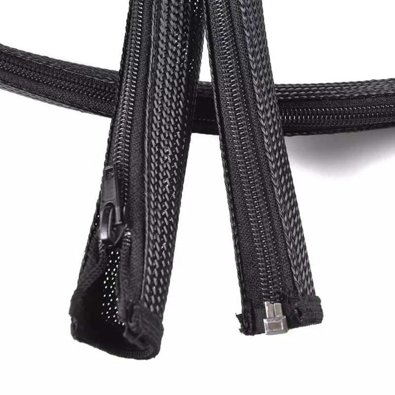 Osłona na kable Vivolink PROZIPSLEEVE2028 czarna poliestrowa 2cm 2800mm