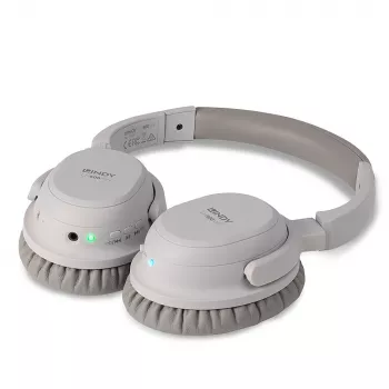 Lindy LH500XW Zestaw słuchawkowy przewodowy i bezprzewodowy nagłowny Rozmowy/Muzyka Micro-USB Bluetooth szary
