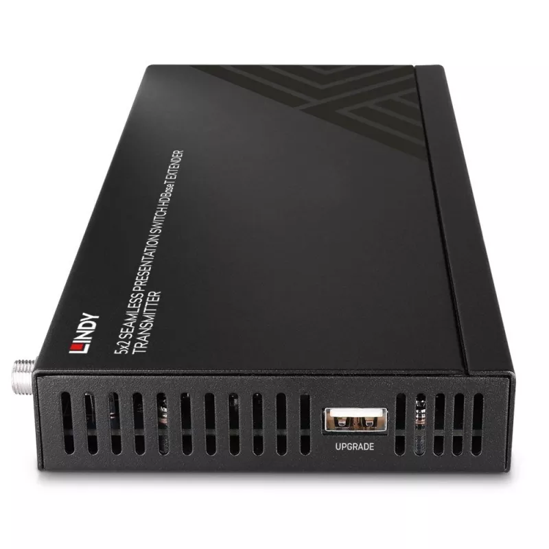 Nadajnik AV Lindy 5-portowy Seamless Presentation Switch HDBaseT Extender 3840 x 2160 pikseli