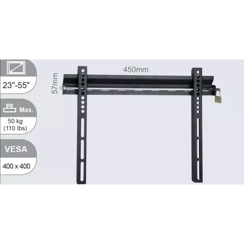 Vivolink VLMW2355 uchwyt/stojak TV 139,7 cm (55 cali) Czarny
