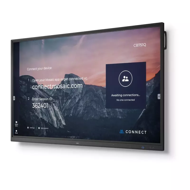 NEC CB751Q interaktywny płaski panel 190,5 cm (75 cali) LED 350 cd/m² 4K Ultra HD Czarny Ekran dotykowy 12/7