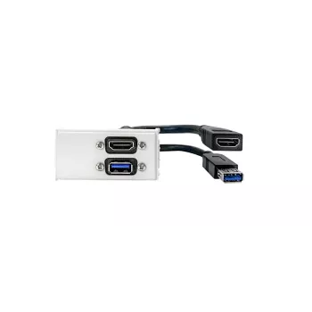 Vivolink WI221295 gniazdo HDMI + USB A białe 2 moduły USB 3.2