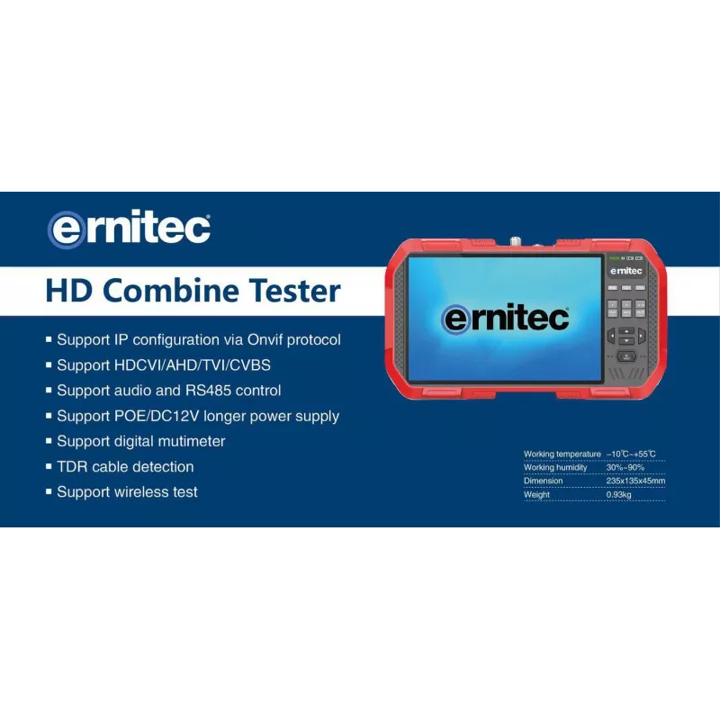 Ernitec 0070-24107-TESTER monitor nadzorczy monitor testowy CCTV 17,8 cm (7 cali) 1920 x 1200 pikseli