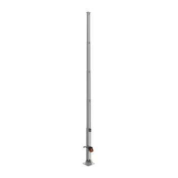 Słup OMEGA RCCTV011 — zewnętrzny słup pod kamerę bezpieczeństwa, wysokość 6 000 mm, udźwig 30 kg, czarny metalik