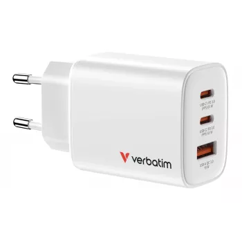 Verbatim Essentials GaN Charger 65W EU plug biały, Indoor, AC, 20 V, biały