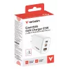 Verbatim Essentials GaN Charger 65W EU plug biały, Indoor, AC, 20 V, biały