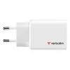 Verbatim Essentials GaN Charger 65W EU plug biały, Indoor, AC, 20 V, biały