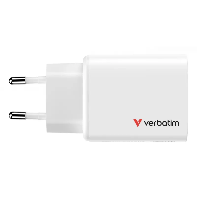 Verbatim Essentials GaN Charger 65W EU plug biały, Indoor, AC, 20 V, biały