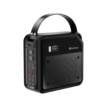 Przenośna stacja zasilania prądem stałym SANDBERG Sandberg DC Power Station 72000 — LMFP 72 000 mAh, wejście DC i USB-C, czarna