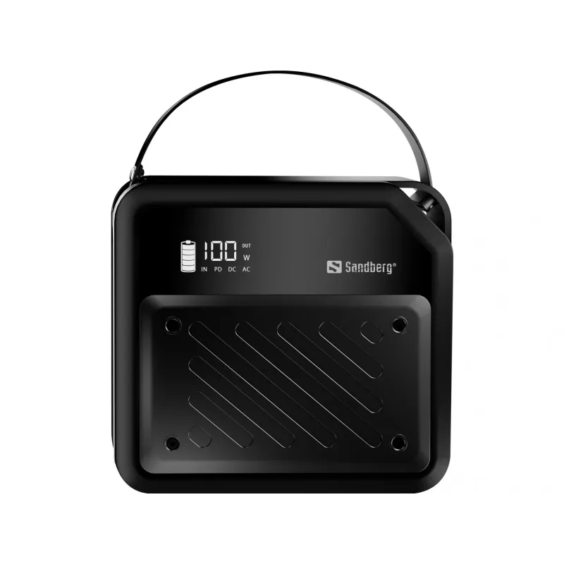 Przenośna stacja zasilania prądem stałym SANDBERG Sandberg DC Power Station 72000 — LMFP 72 000 mAh, wejście DC i USB-C, czarna