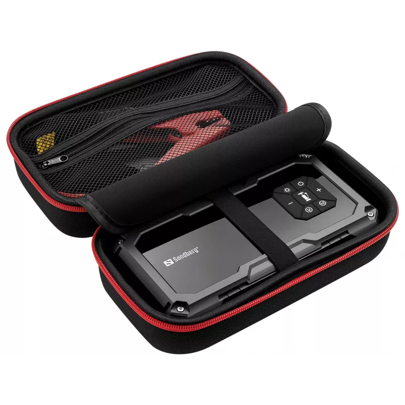 Przenośny rozrusznik i pompka do opon SANDBERG Sandberg Car Jumpstarter TirePump 10000 — rozruch 800 A, wyjście 2 A, USB 5 V