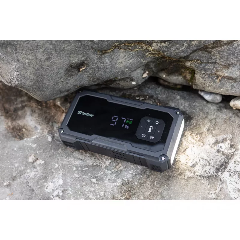 Przenośny rozrusznik i pompka do opon SANDBERG Sandberg Car Jumpstarter TirePump 10000 — rozruch 800 A, wyjście 2 A, USB 5 V