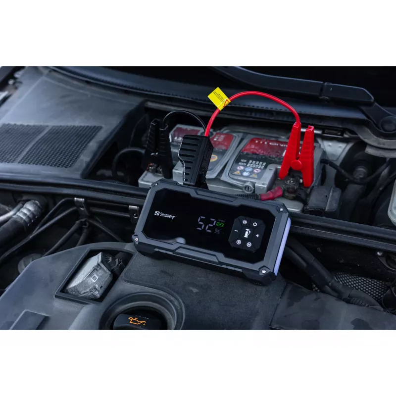 Przenośny rozrusznik i pompka do opon SANDBERG Sandberg Car Jumpstarter TirePump 10000 — rozruch 800 A, wyjście 2 A, USB 5 V