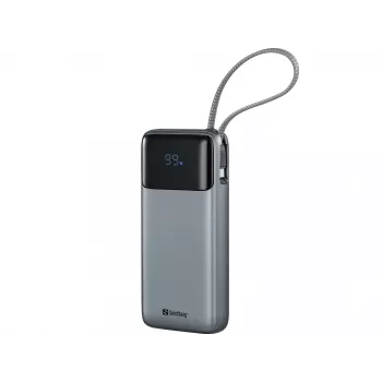 Powerbank SANDBERG All-in1 Powerbank 20000 PD 67W — 20000 mAh LiPo, 1×USB-A, 1×USB-C, wyjście 15W, czarny/szary