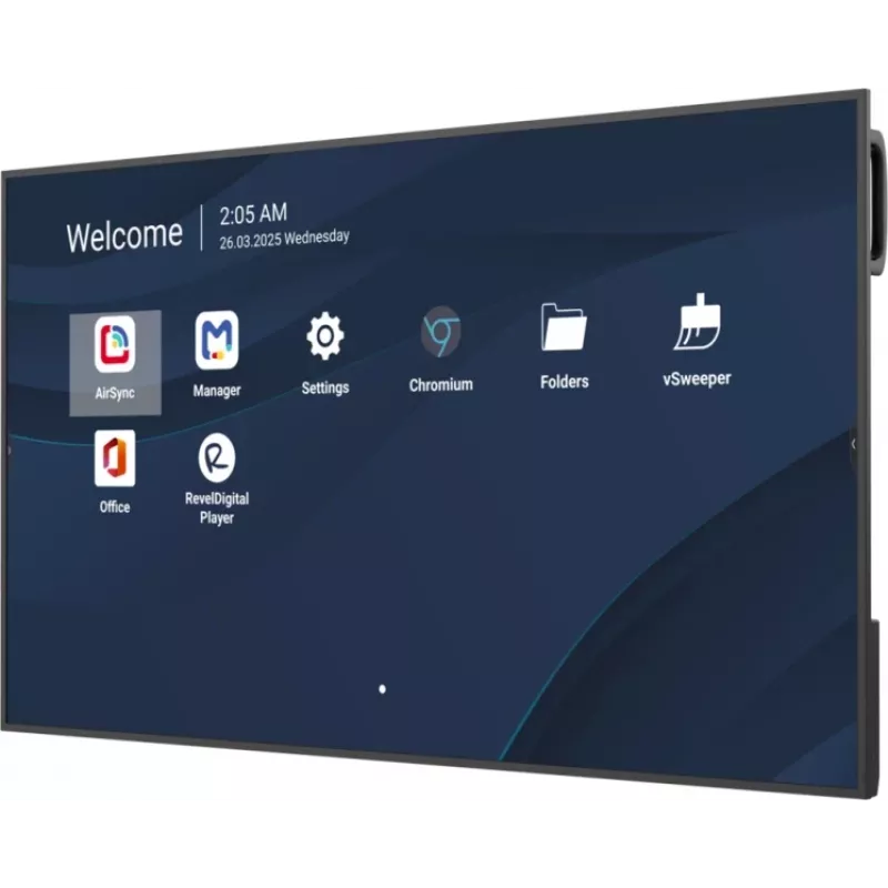 Profesjonalny 55-calowy wyświetlacz komercyjny ViewSonic 4K (3840x2160, 500 cd/m², Android 14, 24/7)