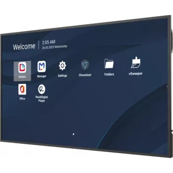Profesjonalny 65-calowy komercyjny wyświetlacz 4K VIEWSONIC CDE6531-1C, 3840×2160, 500 cd/m², Android 14, 24/7, VESA