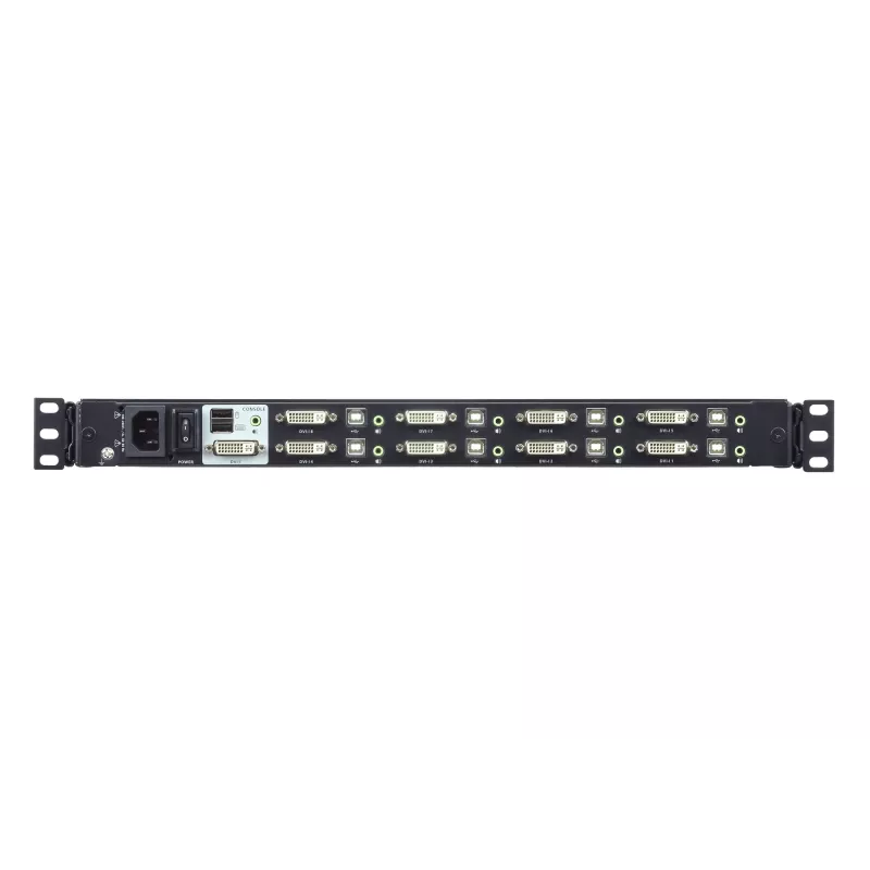 ATEN CL6708MW konsola rackowa 43,9 cm (17,3 cala) 1920 x 1080 pikseli Metal, Plastik Czarny 1U