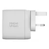Szybka ładowarka GaN Native Union Fast Gan Charger Pd 67W biała Intl 2C1A USB‑C 2 porty 67W AC 100–240V zabezpieczenie przed przeteżeniem przepięciem przegrzaniem