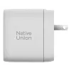 Szybka ładowarka GaN Native Union Fast Gan Charger Pd 67W biała Intl 2C1A USB‑C 2 porty 67W AC 100–240V zabezpieczenie przed przeteżeniem przepięciem przegrzaniem