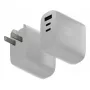 Szybka ładowarka GaN Native Union Fast Gan Charger Pd 67W biała Intl 2C1A USB‑C 2 porty 67W AC 100–240V zabezpieczenie przed przeteżeniem przepięciem przegrzaniem