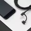 Kabel USB 2.0 native union BELT-ULC-ZEB-NP 2 m USB A do USB‑C / Micro‑USB B / Lightning Czarny Biały