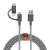 Kabel USB 2.0 native union BELT-ULC-ZEB-NP 2 m USB A do USB‑C / Micro‑USB B / Lightning Czarny Biały