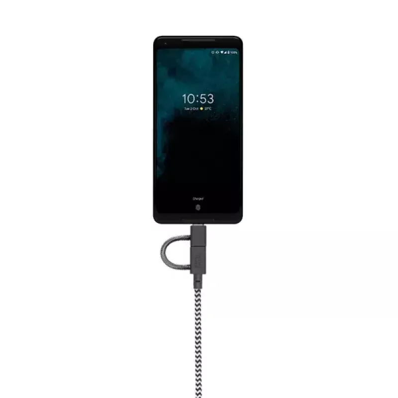 Kabel USB 2.0 native union BELT-ULC-ZEB-NP 2 m USB A do USB‑C / Micro‑USB B / Lightning Czarny Biały