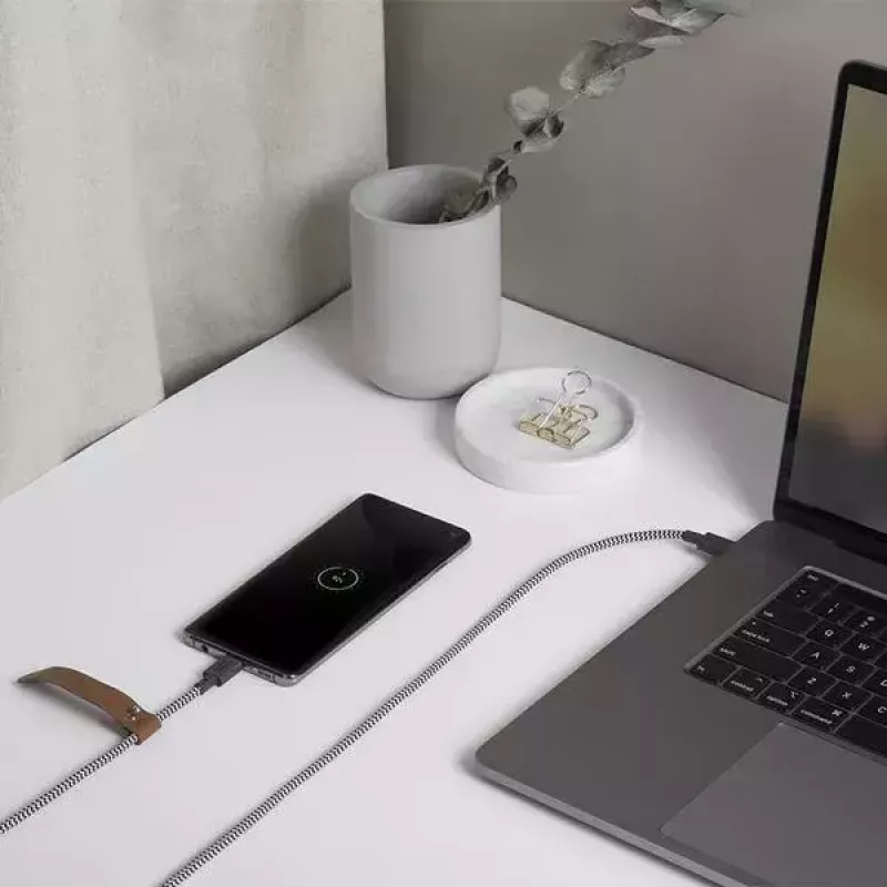 Kabel USB-C Native Union BELT-C-ZEB-2-NP 1,2 m USB-C do USB-C Czarny/Biały