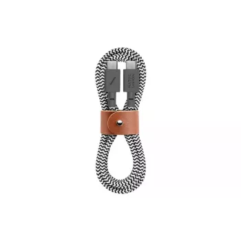 Kabel USB-C Native Union BELT-C-ZEB-2-NP 1,2 m USB-C do USB-C Czarny/Biały