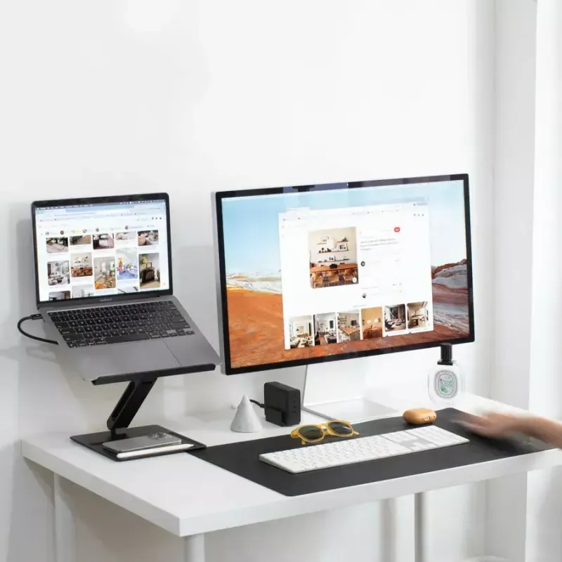 Podstawka do laptopa i tabletu native union HOME-STAND-GRN aluminium i silikon, zielona, maks. wysokość 60 cm, szer. 220 mm głęb. 60 mm wys. 259 mm