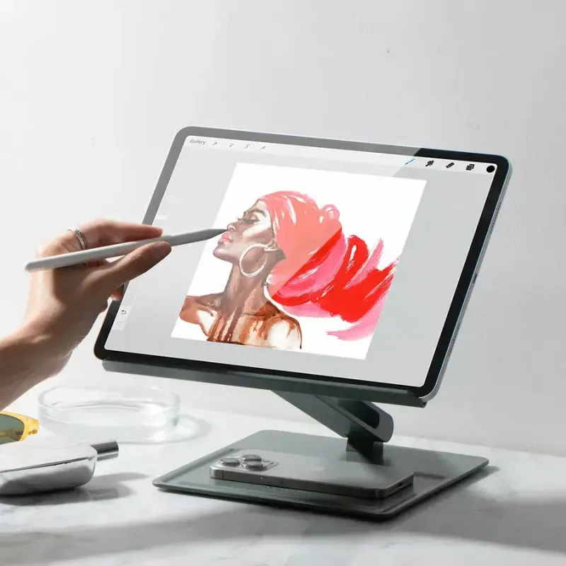Podstawka do laptopa i tabletu native union HOME-STAND-GRN aluminium i silikon, zielona, maks. wysokość 60 cm, szer. 220 mm głęb. 60 mm wys. 259 mm