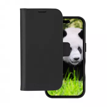 Etui folio dbramante1928 Lynge MagSafe iPhone 16 Czarny 3 kieszenie na karty