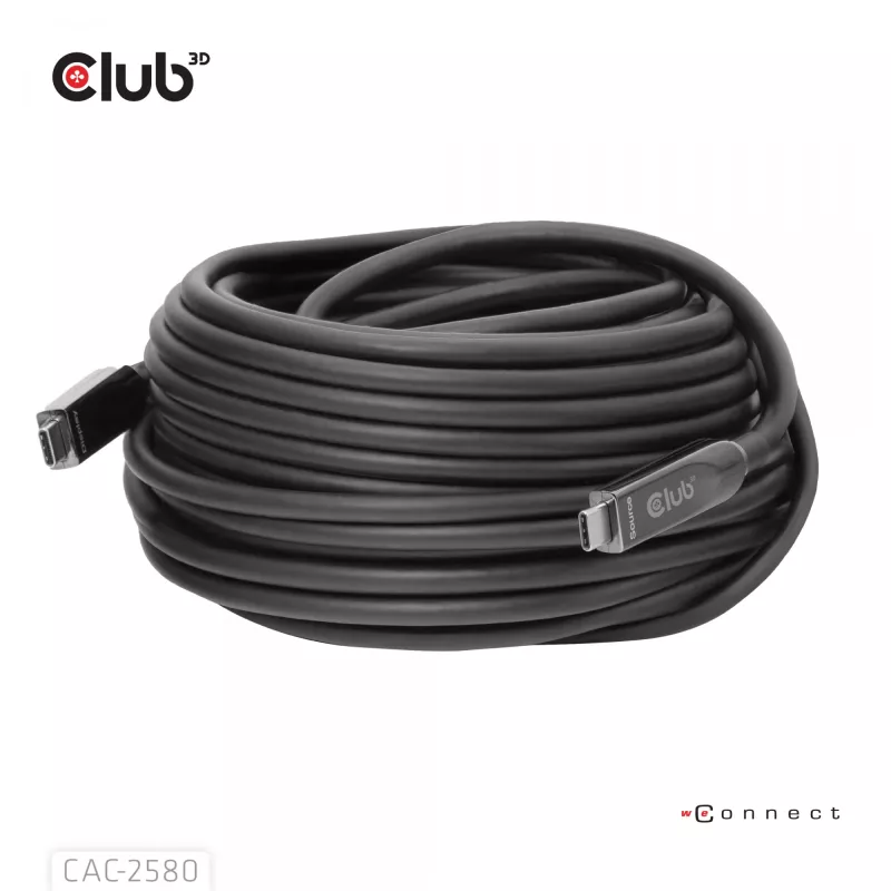 CLUB3D 15M Full-Feature USB-C® kabel / 49.21ft 8K60Hz 10Gbps 60W