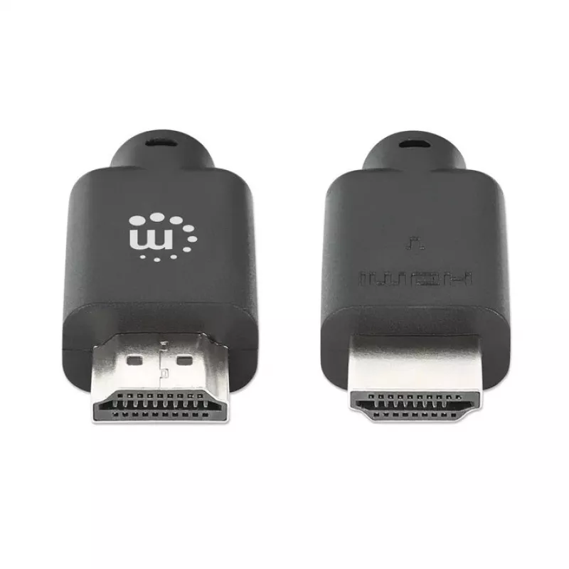 Kabel Manhattan HDMI 4K@60Hz z Ethernetem, 3m, odpowiedni do wszystkich zastosowań 4K i 1080p/HD – gdy modernizujesz teraz lub chcesz być gotowy na przyszłość, Wtyk męski na wtyk męski, Czarny, Ultra HD 4K x 2K, Dożywotnia gwarancja, Premium High Speed, odpowiednik HDMM3MP