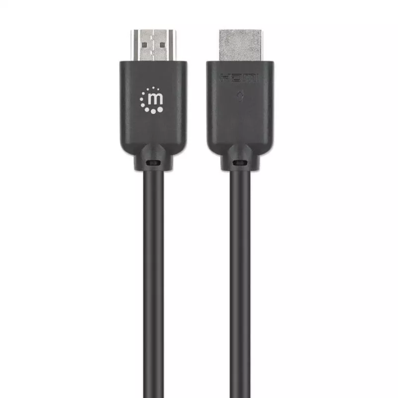Kabel Manhattan HDMI 4K@60Hz z Ethernetem, 5m, odpowiedni do WSZYSTKICH zastosowań 4K i 1080p/HD – kiedy modernizujesz teraz lub chcesz być gotowy na przyszłość, wtyk męski na wtyk męski, czarny, Ultra HD 4k x 2k, dożywotnia gwarancja, Premium High Speed, odpowiednik HDMM5MP