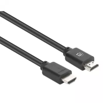 Manhattan Kabel HDMI 4K@60Hz z Ethernetem, 1,5 m, odpowiedni do WSZYSTKICH zastosowań 4K oraz 1080p/HD – przy aktualizacji teraz lub gotowy na przyszłość, wtyk męski na wtyk męski, czarny, Ultra HD 4K x 2K, dożywotnia gwarancja, wysoka prędkość Premium