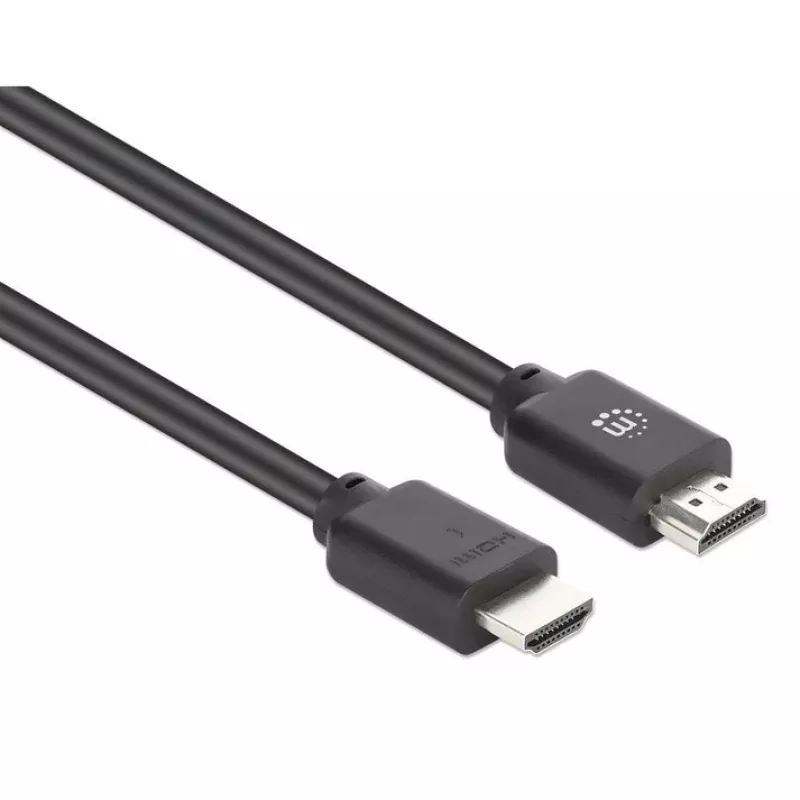 Manhattan Kabel HDMI 4K@60Hz z Ethernetem, 1,5 m, odpowiedni do WSZYSTKICH zastosowań 4K oraz 1080p/HD – przy aktualizacji teraz lub gotowy na przyszłość, wtyk męski na wtyk męski, czarny, Ultra HD 4K x 2K, dożywotnia gwarancja, wysoka prędkość Premium