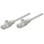 Intellinet sieciowy Patch kabel, Cat6, 1.5m, Szary, CCA, U/UTP, PVC, RJ45, Pozłacane styki, Odporny na zaczepianie, Osłonięty, Dożywotnia gwarancja