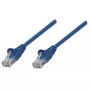 Intellinet sieciowy kabel krosowy, Cat5e, 3m, niebieski, CCA, U/UTP, PVC, RJ45, pozłacane styki, bezzaczepowa osłona, odciążka, dożywotnia gwarancja