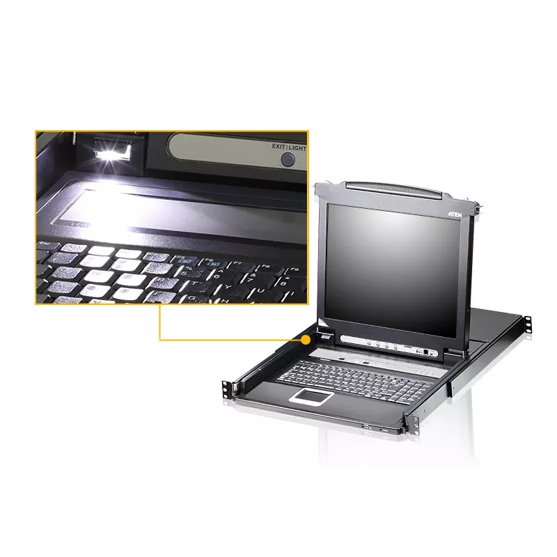 Konsola rackowa ATEN CL5716N 48,3 cm (19 cali) czarna 1U