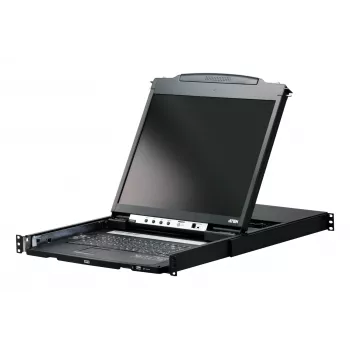 Konsola rackowa 19 cali ATEN CL5800N LCD 48,3 cm 1280x1024 VGA klawiatura USB/PS/2 niemiecki/szwajcarski 1U metal