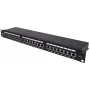 Intellinet Patch Panel, Cat6a, FTP, 24-Port, 1U, Ekranowany, 90° górne wejście do bloków zaciskowych, Czarny
