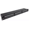 Intellinet Patch Panel, Cat6a, FTP, 24-Port, 1U, Ekranowany, 90° górne wejście do bloków zaciskowych, Czarny