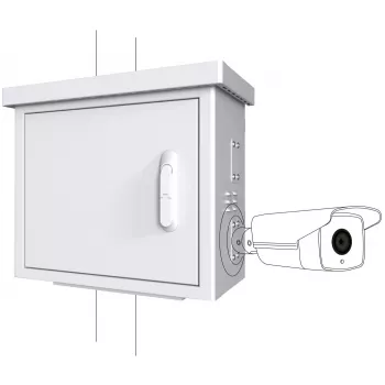 Szafka rack Lanview RCCTV002 0U, IP66, 600×300×550 mm, 40 kg, biała