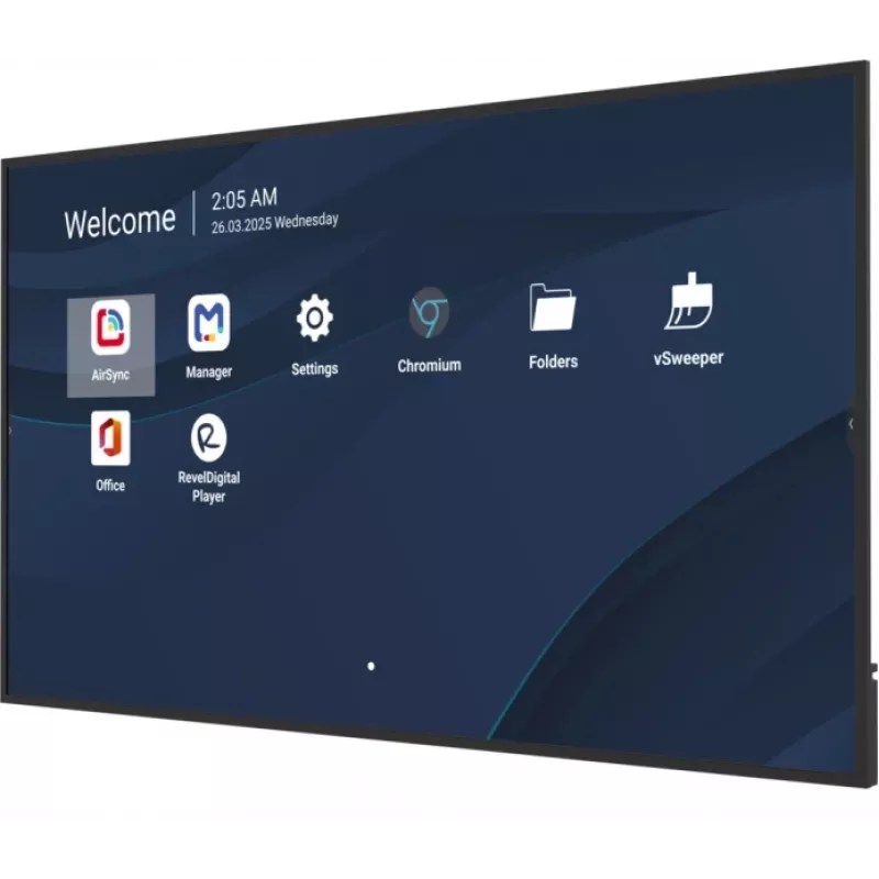 Profesjonalny wyświetlacz komercyjny VIEWSONIC 75 cali 4K (3840×2160), LCD, 500 cd/m², Android 14, 24/7, VESA